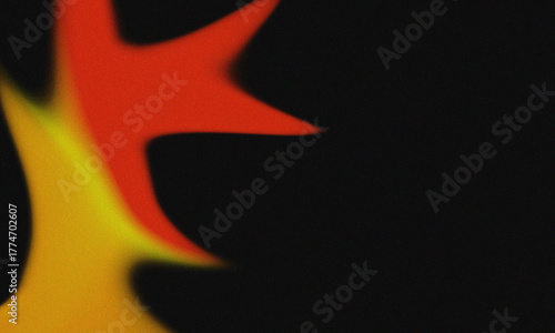 Soft hues blend together, creating a visually appealing effect with a grainy texture. The dynamic shapes and colors invite viewers to explore the abstract scene further