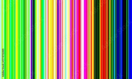 Vertical stripes in vivid colors blend together to form a dynamic gradient background. The grainy texture adds a layer of complexity, drawing the eye