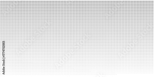 Half tone gradient. Dotted gradient, fine dot spraying and halftone dotted background seamless horizontal geometric pattern vector template set. vector illustration