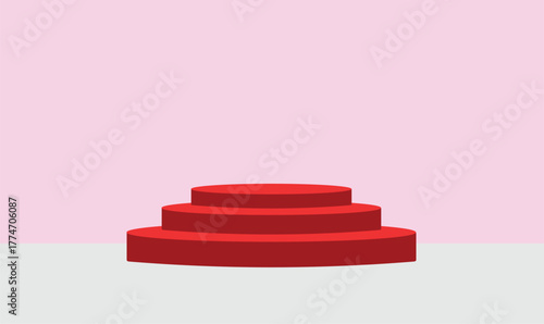 Round stage podium vector