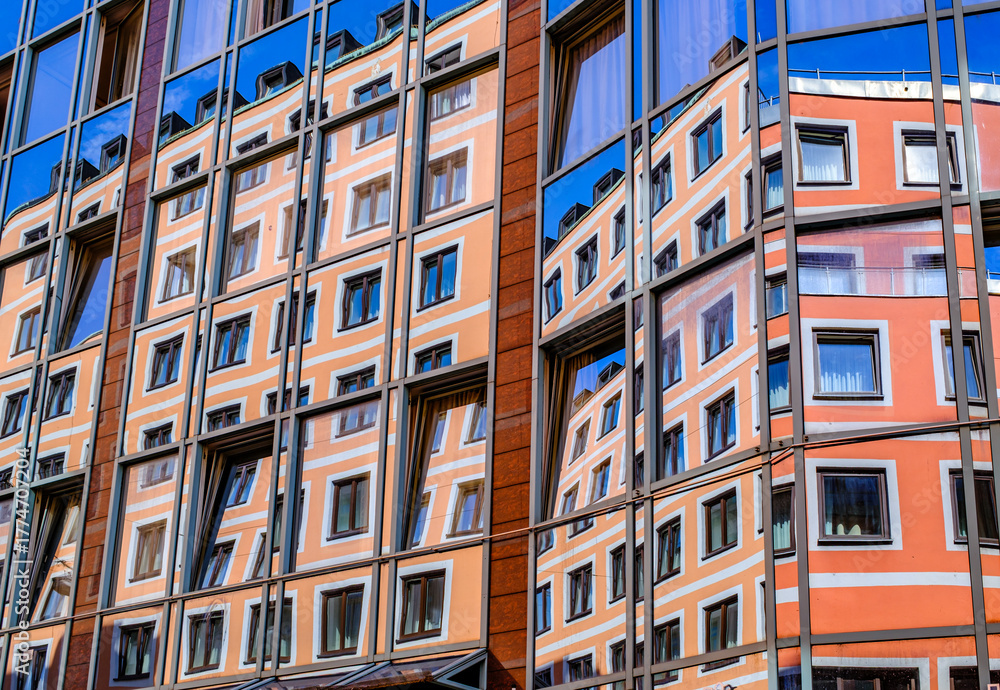 Fototapeta premium typical windows of an office building