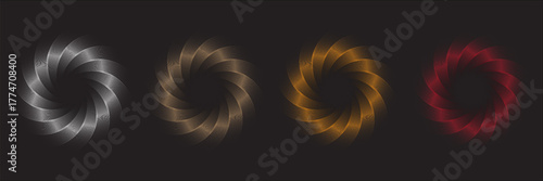 Gold, silver and bronze metal circle frames 3d vector realistic illustration. First, second and third place medals or buttons isolated on white background. Certified. Quality blank, empty badge set.