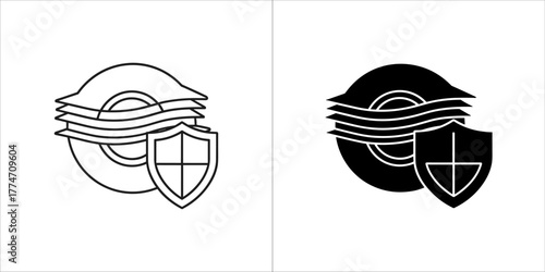 Onewheel protection vector icon in eps format