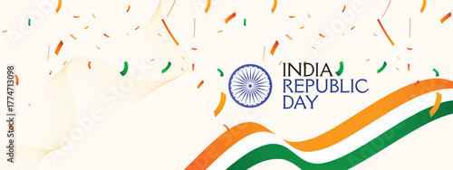 Background Vector illustration of Happy Republic Day Sale social media feed template