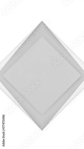 Abstract geometric design with light gray shapes on a white background