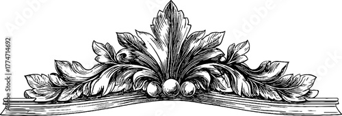 Elegant baroque dividers with curved leaves and pea design for vintage decor