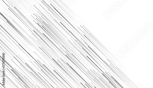 Modern dynamic horizontal speed lines background, Anime style lines background, Speed ​​lines in comic book frame, Black and white manga superhero motion layout