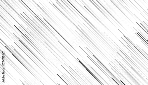 Modern dynamic horizontal speed lines background, Anime style lines background, Speed ​​lines in comic book frame, Black and white manga superhero motion layout