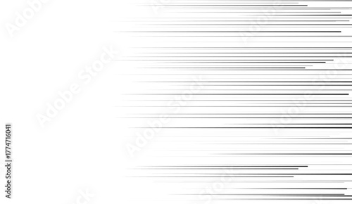 Horizontal black and white stripes pattern. Graphic background with parallel thick and thin lines. 