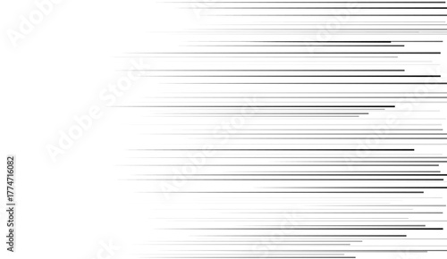 Horizontal black and white stripes pattern. Graphic background with parallel thick and thin lines. 