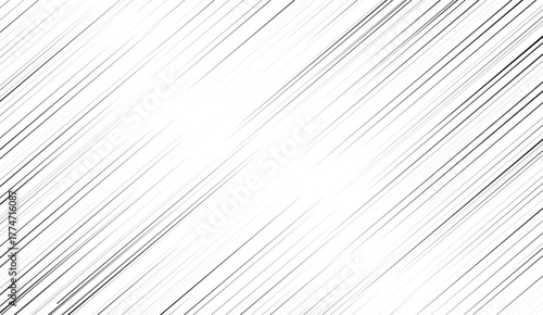 Straight speed lines repeating pattern. Black and white horizontal stripes gradient. Abstract fast effect texture. 