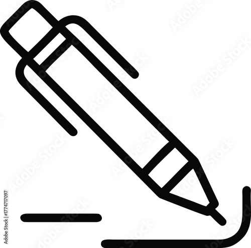 AI Writing Pen Icon Symbolizing Smart Content Creation