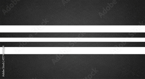 Asphalt road texture with white stripes. Vector illustration
