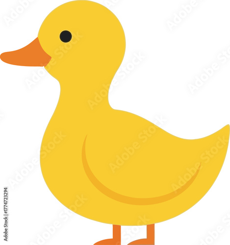Cute Yellow Duck Illustration