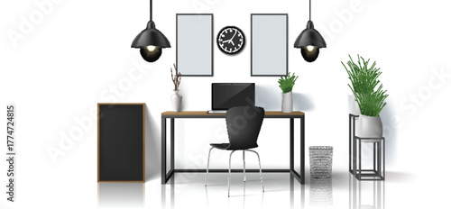 3d render of a modern computer mouse