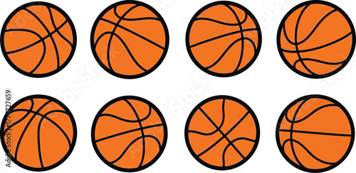 Basketball collection dynamic orange sports balls