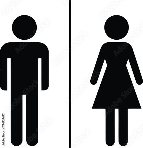 Man woman restroom sign icon