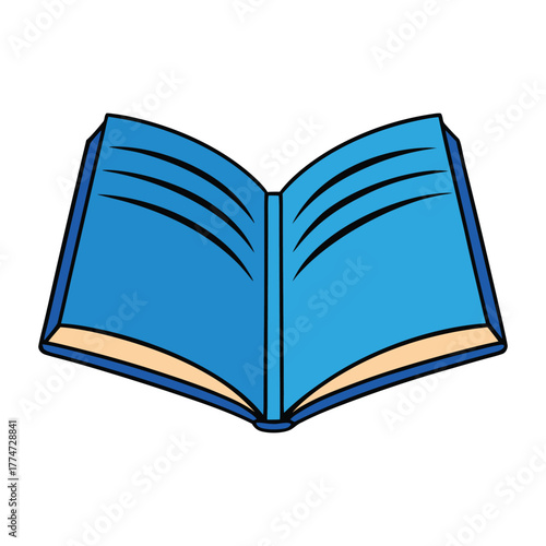 A bright blue book lies open, its pages inviting curiosity and imagination, ready to reveal stories, knowledge, and adventures to anyone who turns its pages.
