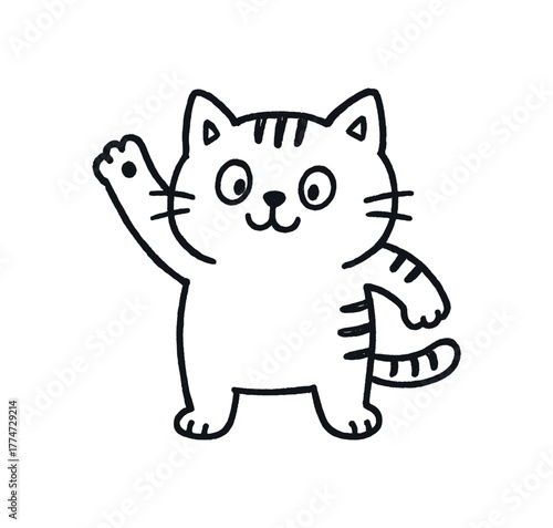 handdrawn cute doodle style act vector line illustration