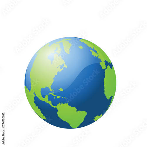 earth globe vector illustration