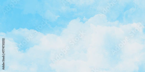 Blue sky in grunge style. A cloud that is in the sky with the bottom right corner. Vector illustration. blue sky and clouds .