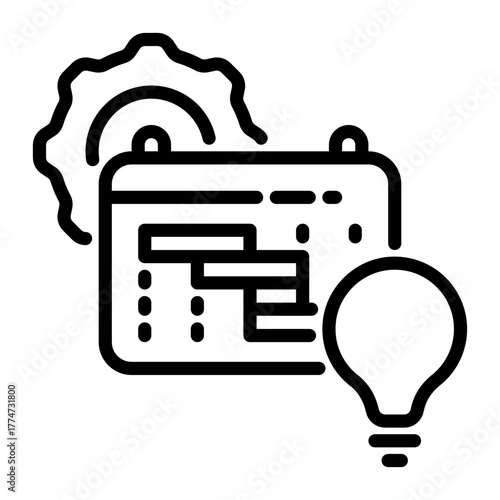 project icon, line icon style