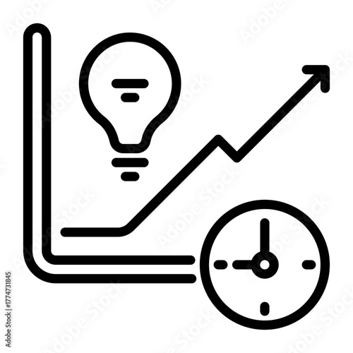 efficient icon, line icon style