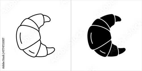 Vector illustration of a croissant for bakery