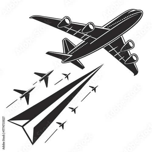 vector illustration of airplane