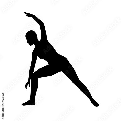 silhouette of a woman doing yoga