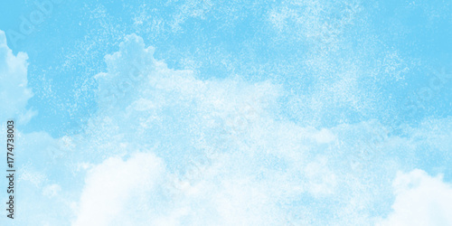 Blue sky in grunge style. A cloud that is in the sky with the bottom right corner. Vector illustration. blue sky and clouds .