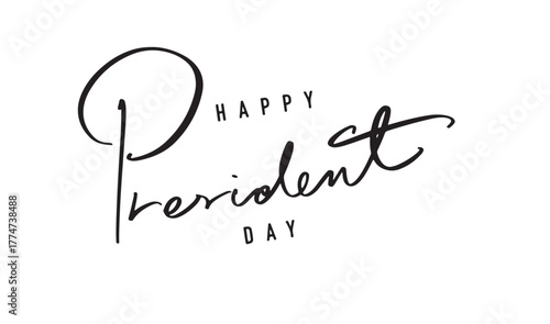 happy president day text font calligraphy hand written lettering script black color object icon happy president day february month america american us usa government happy president day politic usa