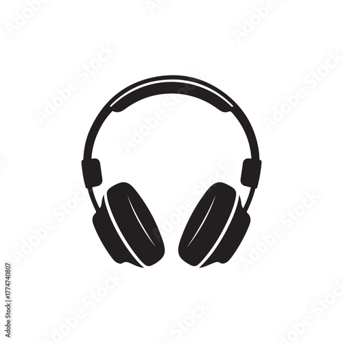 headphones isolated on white background. vector eps 10
