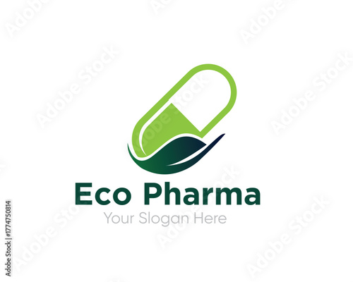 eco pharmacy logo designs for traditional medicine