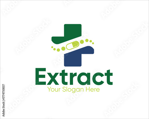 extract health medicine logo designs