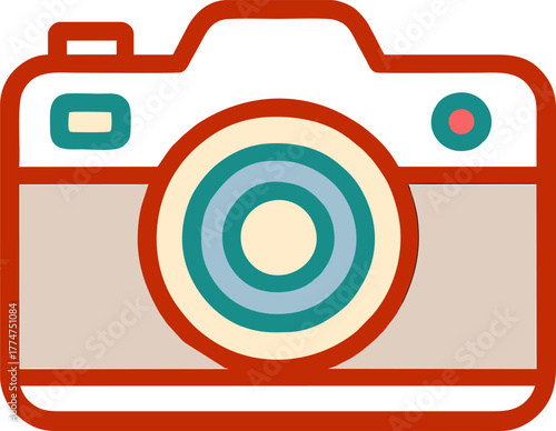 Cartoon camera illustration, camera icon clipart vector on transparent background, Classic Camera Silhouette Set Clipart