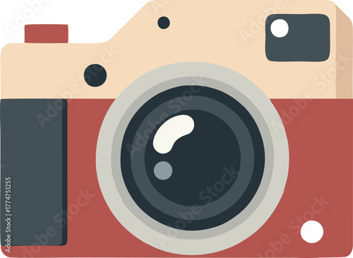 Cartoon camera illustration, camera icon clipart vector on transparent background, Classic Camera Silhouette Set Clipart