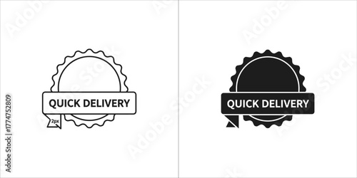 Quick delivery badge icon