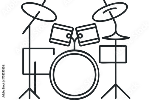 Drum Set Outline