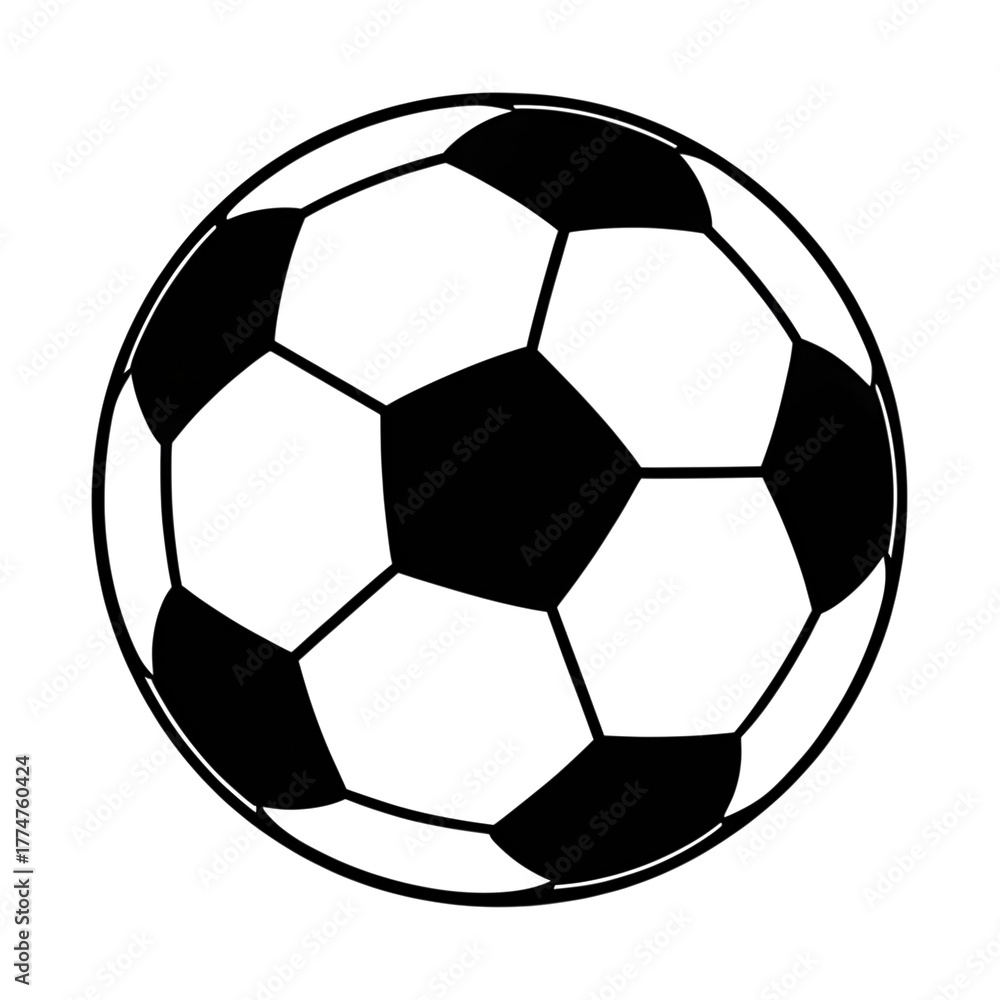 Fototapeta premium BALON PELOTA FUTBOL SOCCER SILUETA VECTOR