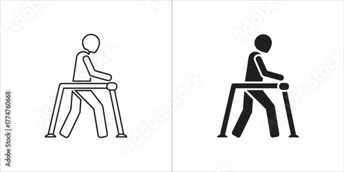 Person using walker for mobility