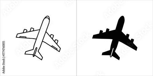 Airplane for travel and transportation concept