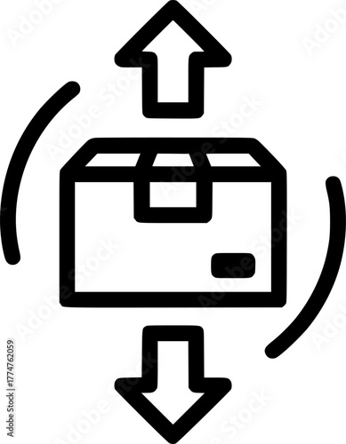 Export Import. Logistic Traffic Symbol sign, symbol, vector, art