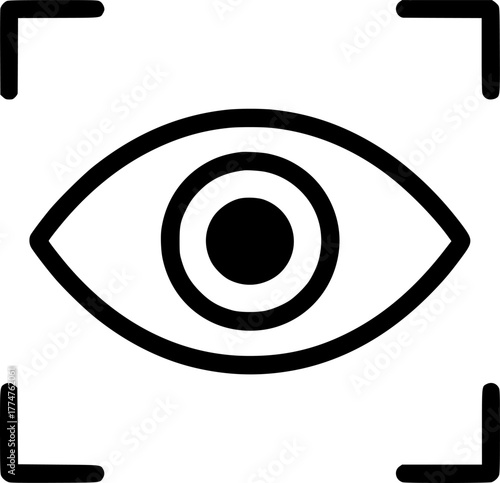 Eye Scan. Retina Check Symbol sign, symbol, vector, art