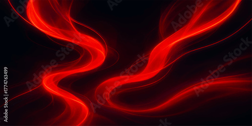 Abstract fiery red design with smoke and flames creating a dynamic wave pattern for an intense background texture