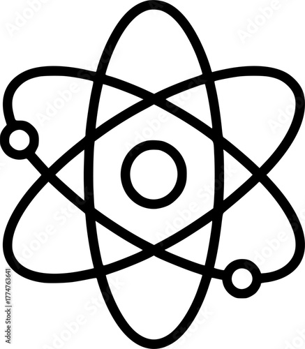atom. molecule nucleus science vector symbol sign, symbol, vector, art