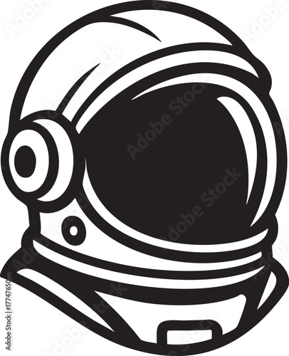 Astronaut Helmet Vector Symbol Design