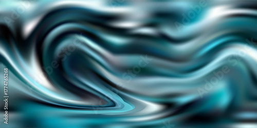 Abstract Blue Swirl Background With Turquoise And Navy Tones For Design And Tech Projects