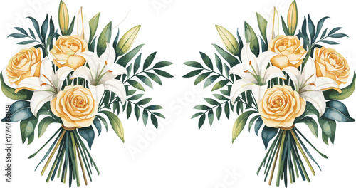 Elegant black and white lily flower line drawing, minimalist botanical illustration, floral tattoo design, nature outline art