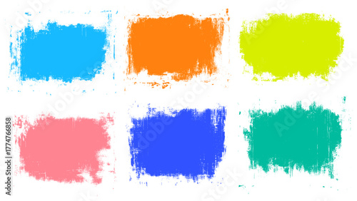 set of colorful watercolor splashes